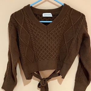 Goodnight Macaroon cropped chunky sweater top M